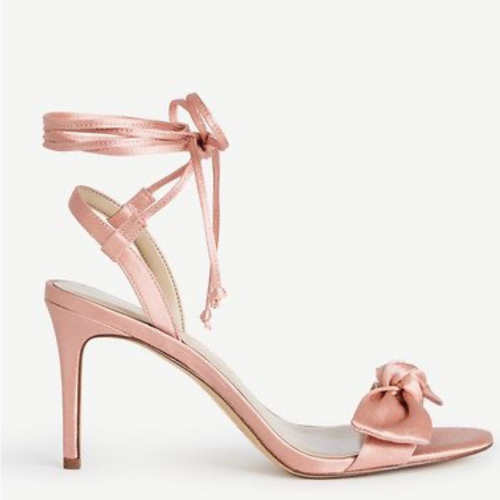 Ann Taylor Pink Stiletto Heels with Bow Detail